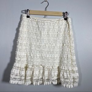 Max Studio Lined White Lace Skirt, Size S